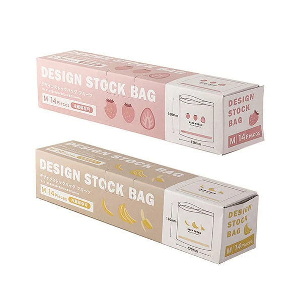 ジップバッグ ストックバッグ 食品保存バッグ デザインストックバッグM 14P フルーツ 339927