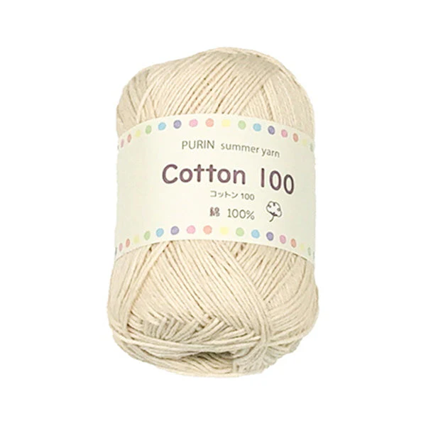 毛糸 夏糸 サマーヤーン 綿100% コットン100 20g 2 クリーム 348209