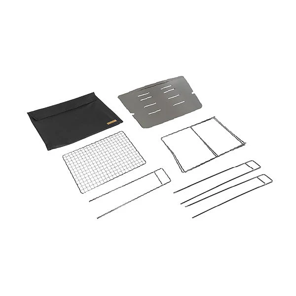 【在庫限り】【WEB限定】焚き火台 ポータブル焚き火&グリル 焼き網付き 38.5×25.5×26.5cm Montagna モンターナ 収納バッグ付 HAC3162 328526 - Image 4