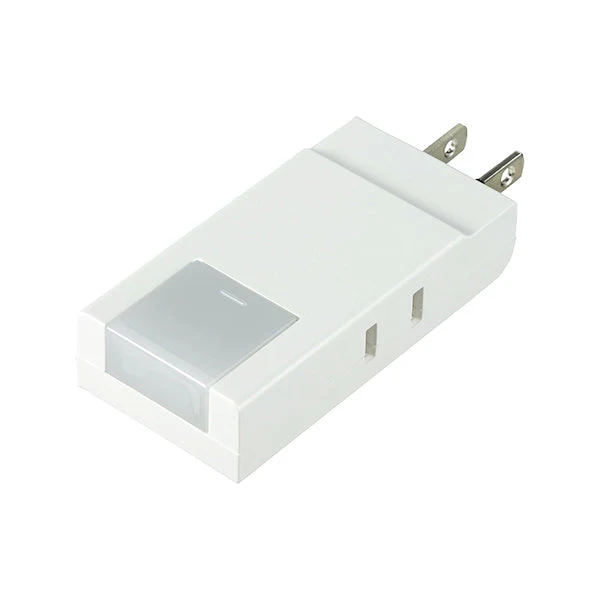 電源タップ 延長コード 延長ケーブル コンパクトタップ 2個口 LEDライト付 342854 - Image 2
