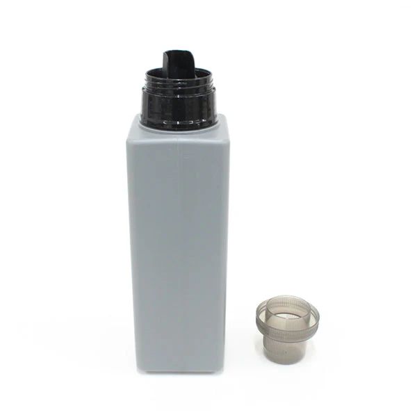 洗濯洗剤用詰め替えボトル600ml角型グレー 347319 - Image 2