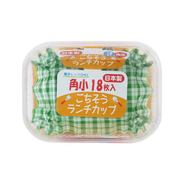 お弁当カップ ごちそうランチカップ 角小 18枚 083309