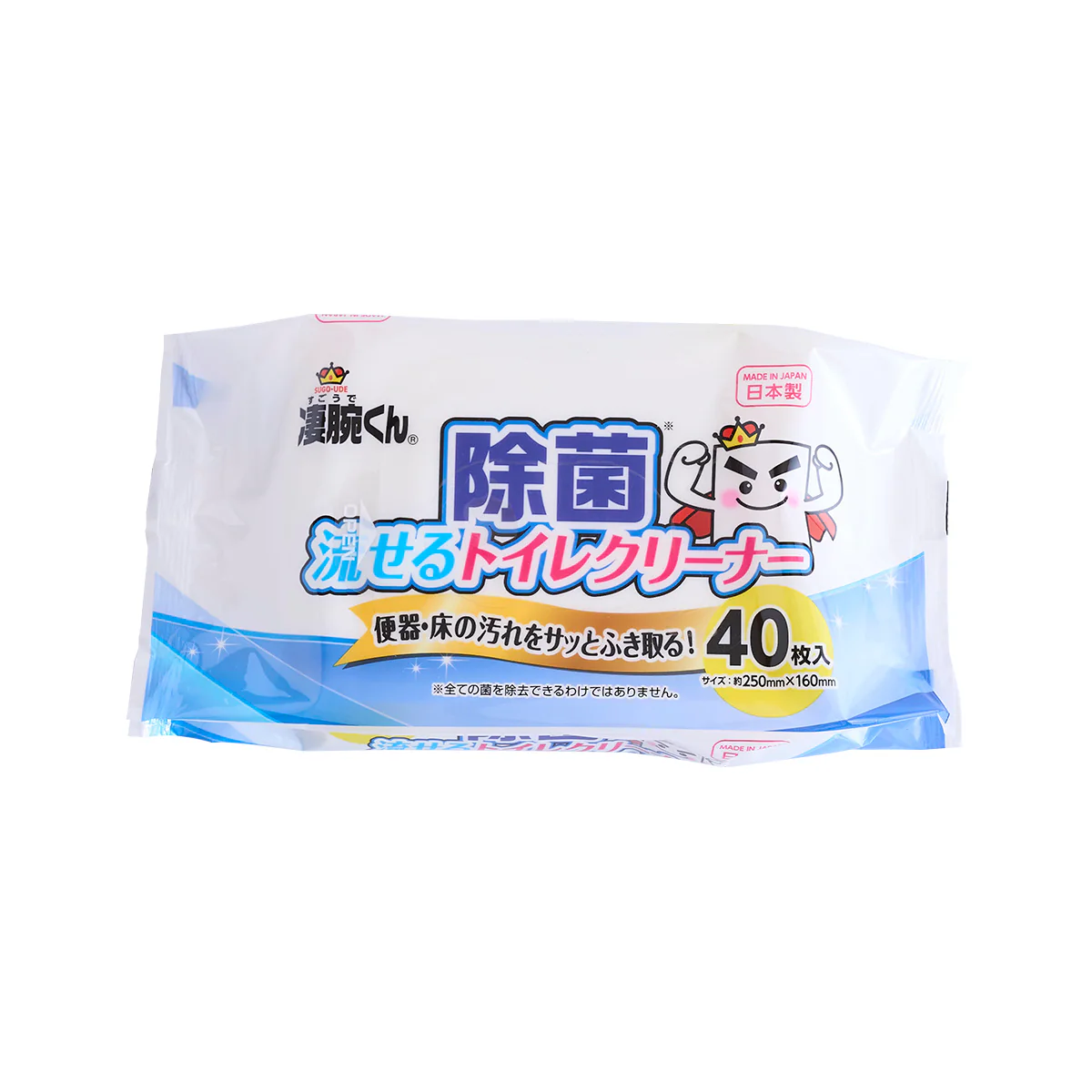 凄腕くん 除菌流せるトイレクリーナー 40枚 346303 - Image 2