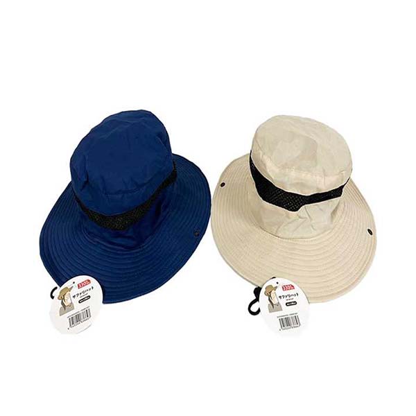 【OUTLET】帽子 ハット バケットハット 深め サファリハット ベージュ・ネイビー UV対策 紫外線対策 357303