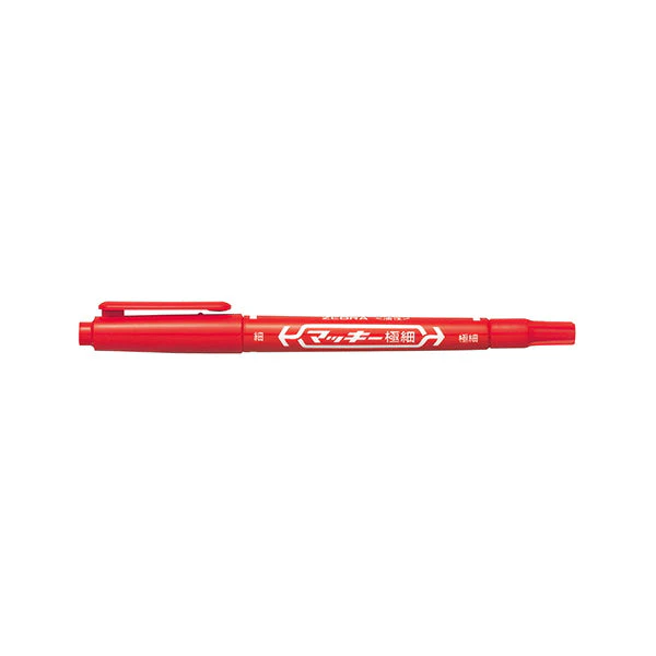 油性ペン 油性マーカー ZEBRA ゼブラ マッキー 極細 P-MO-120-MC-R レッド 赤 0.5~1.3mm　012493 - Image 2
