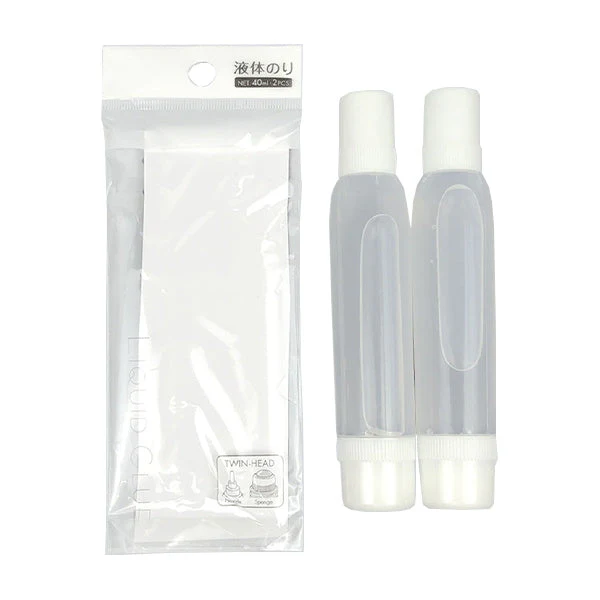 糊 PB.ツインヘッド液体のり 2本入 40ml 041526 - Image 2