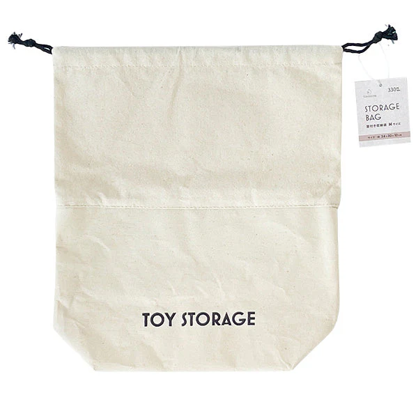巾着袋 巾着ポーチ バッグインバッグ トラベルポーチ 収納バッグ Tokinone PB. 窓付き収納袋 M 34x30x10cm ホワイト　041758 - Image 2
