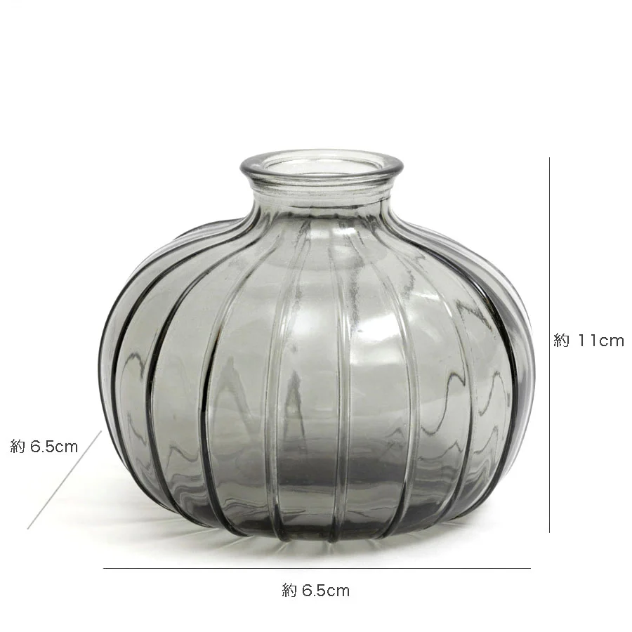 【在庫限り】花瓶 花びん 花器 Tokinone PB. フラワーベースラウンド グレー φ10.5×H9cm 046642 - Image 2