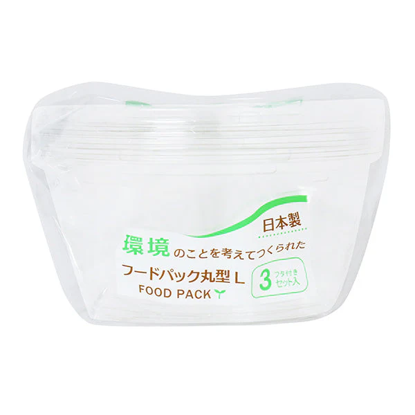 フードケース フードパック 丸型バイオマス10% 450ml L 3セット 347036