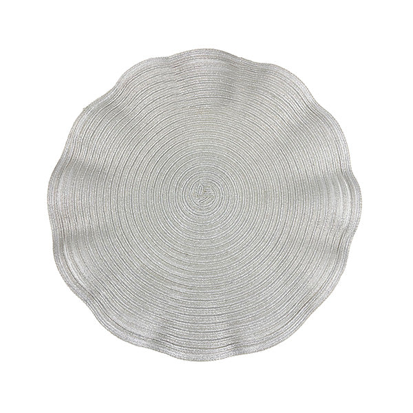 ランチマット インテリアマット Tokinone PB.フリルランチョンマット ホワイト 直径約38cm　057528