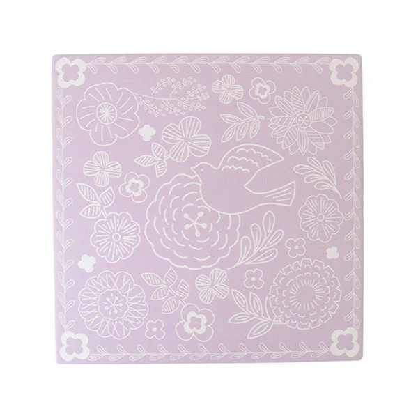【OUTLET】なべしき セラミック製 ハスイボタニカル 鍋敷 パープル 約20cm 353256