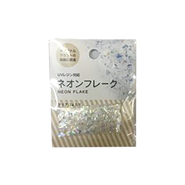 レジン ネイル デコパーツ ネオンフレーク 1g クリア　078407
