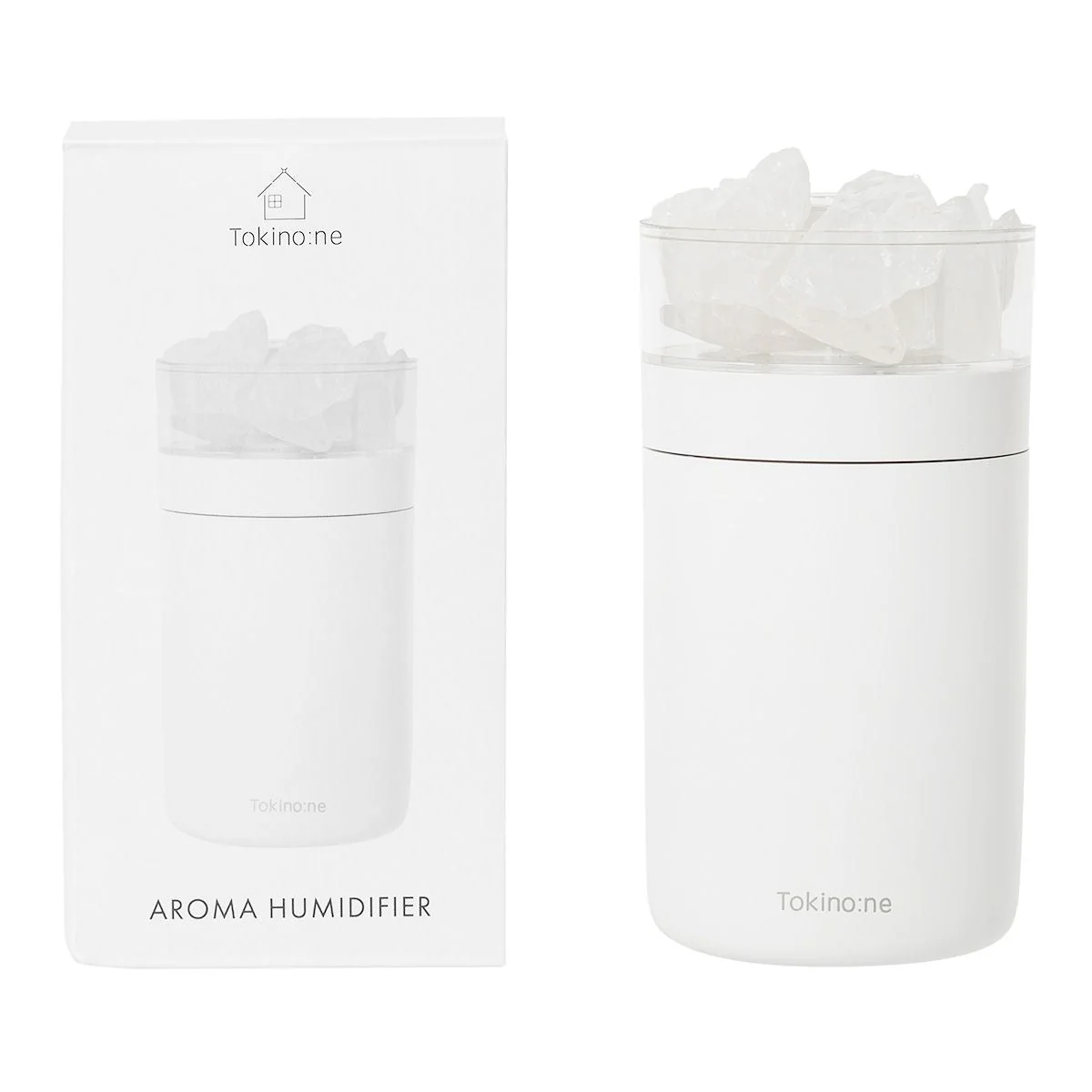 アロマストーン加湿器 芳香器 Tokinone PB.アロマ加湿器 ホワイト 7×7×14cm 058576