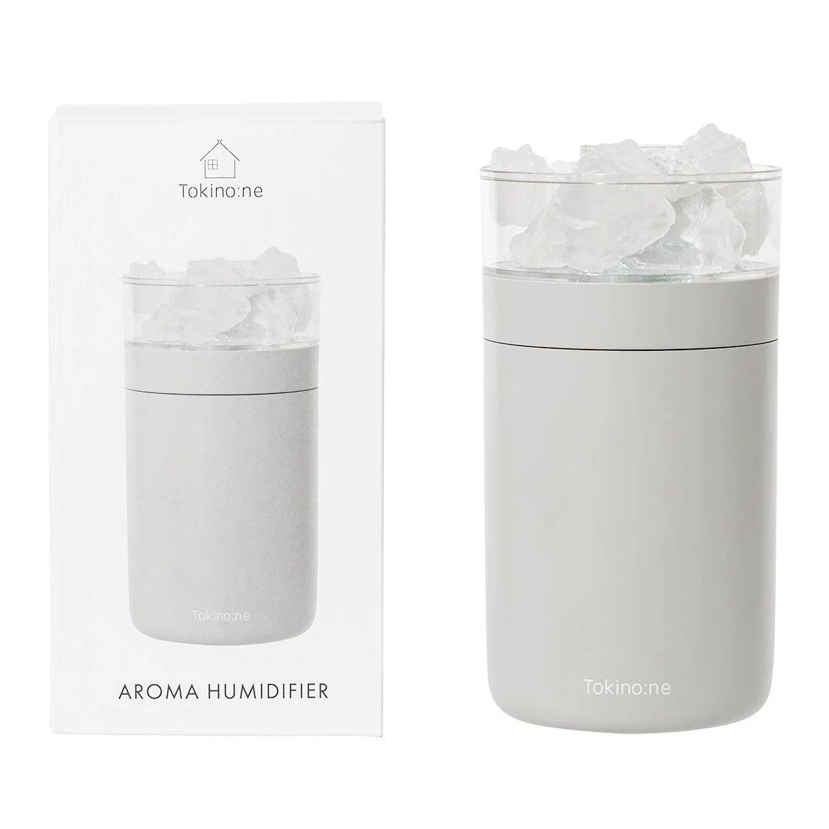 アロマストーン加湿器 芳香器 Tokinone PB.アロマ加湿器 グレー 7×7×14cm 058577
