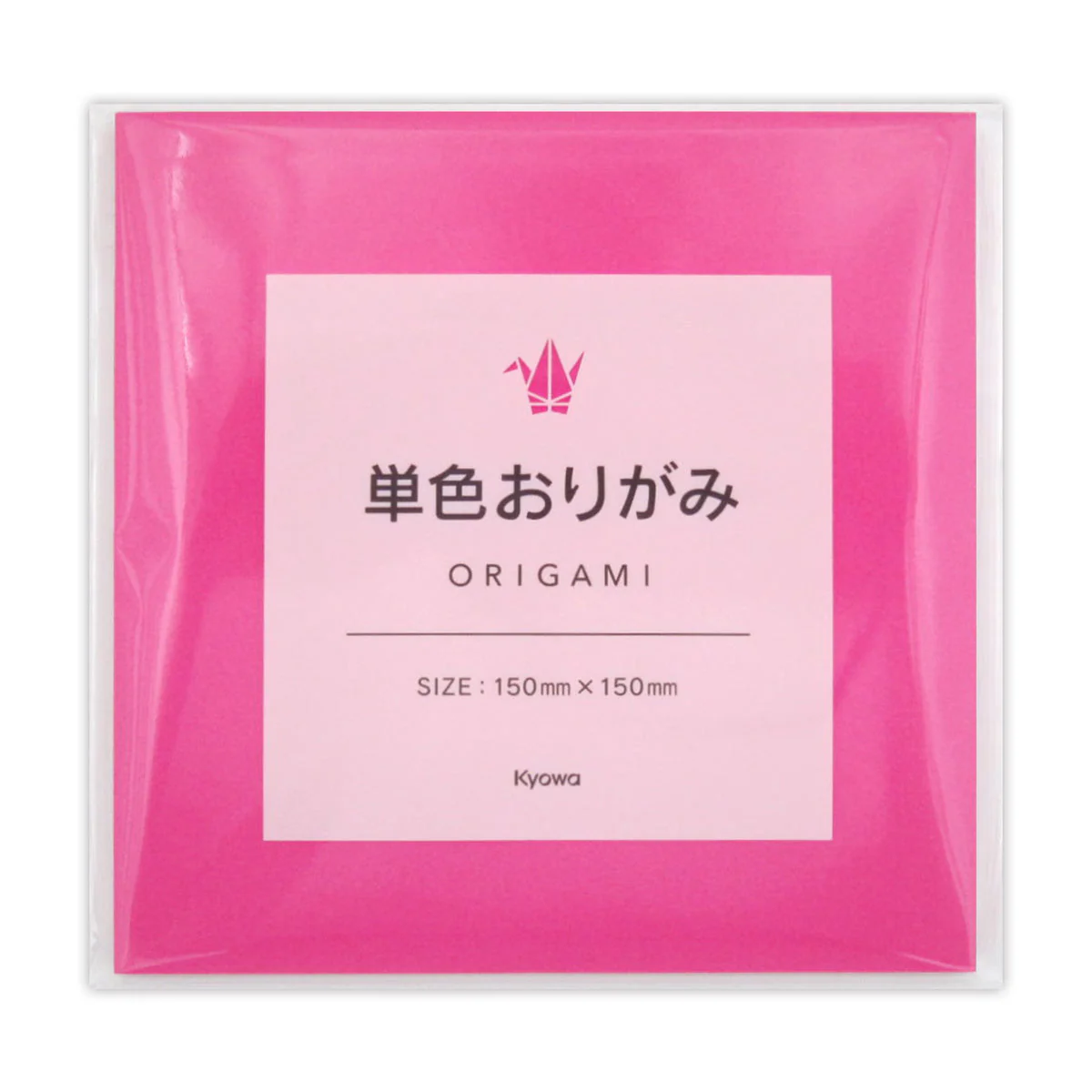 折り紙 単色おりがみ 150mm×150mm ぼたん 70枚 352585