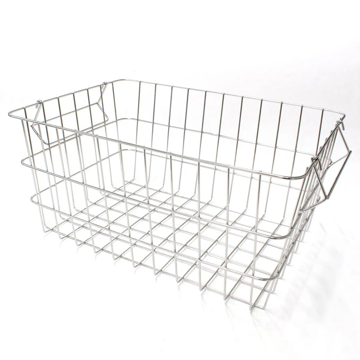 かご バスケット ステンレスワイヤーバスケット シルバー W37×D26×H18cm 322753