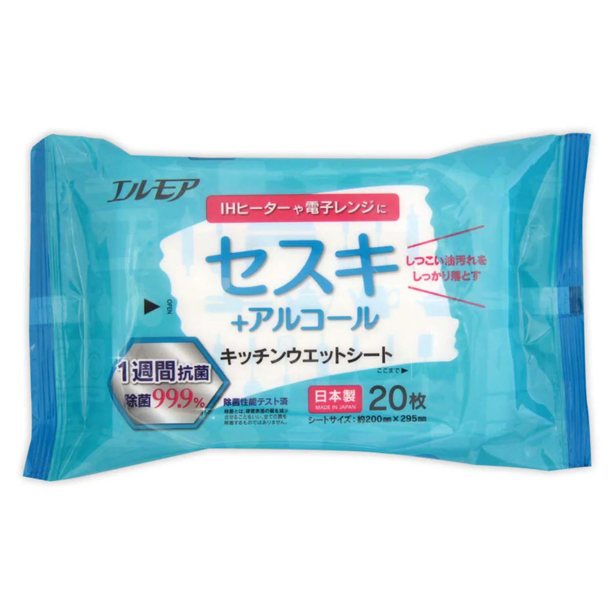 エルモア セスキ キッチンウェットシート 20枚 355691