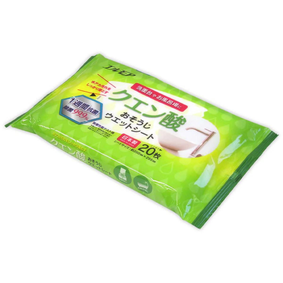 エルモア クエン酸おそうじウエットシート 20枚 358683 - Image 2