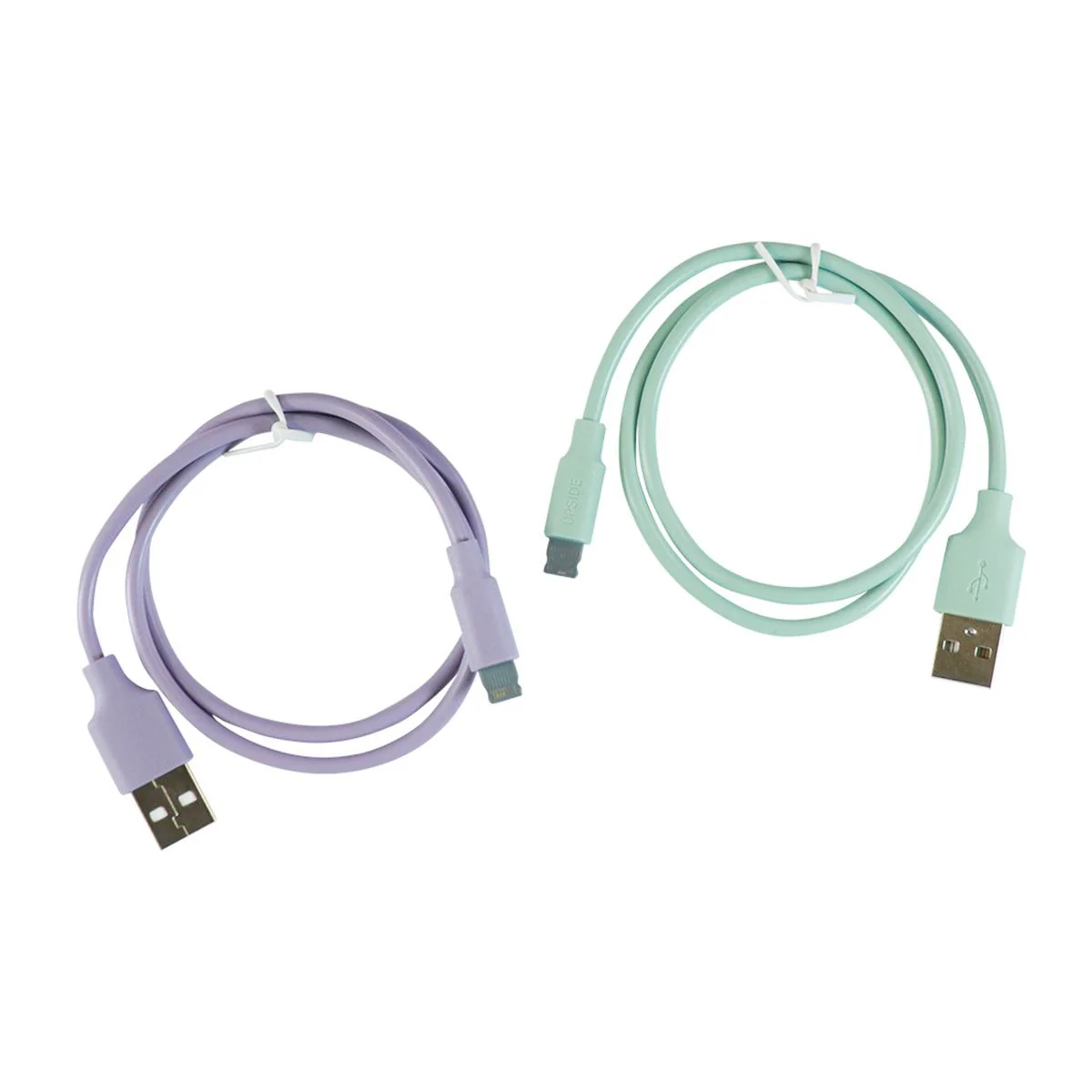 ライトニングケーブル Ligntningケーブル 充電専用くすみカラー 50cm パープル&グリーン  358300 - Image 2