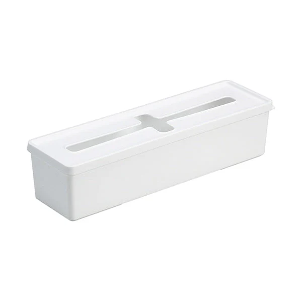 収納ケース 収納ボックス 小物入れ プルアウトボックス LL ホワイト 縦8.6×横29.5×高さ7.1cm 025449 - Image 2