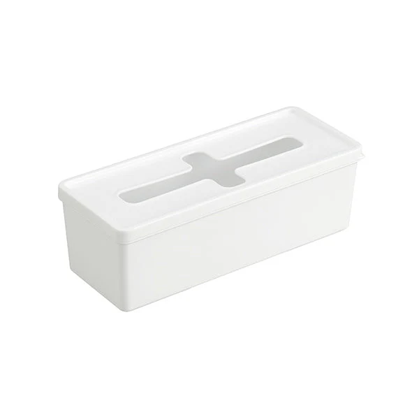 収納ケース 収納ボックス 小物入れ プルアウトボックスロング ホワイト 8.5×21.4×高さ7.1cm 038521 - Image 2
