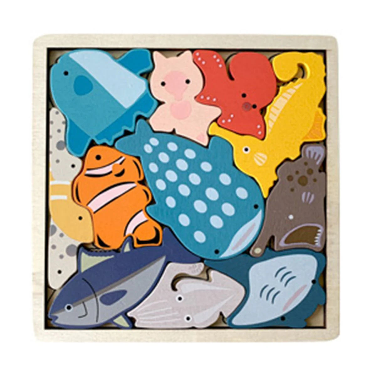 知育玩具 木製パズル 水族館 360230 - Image 2