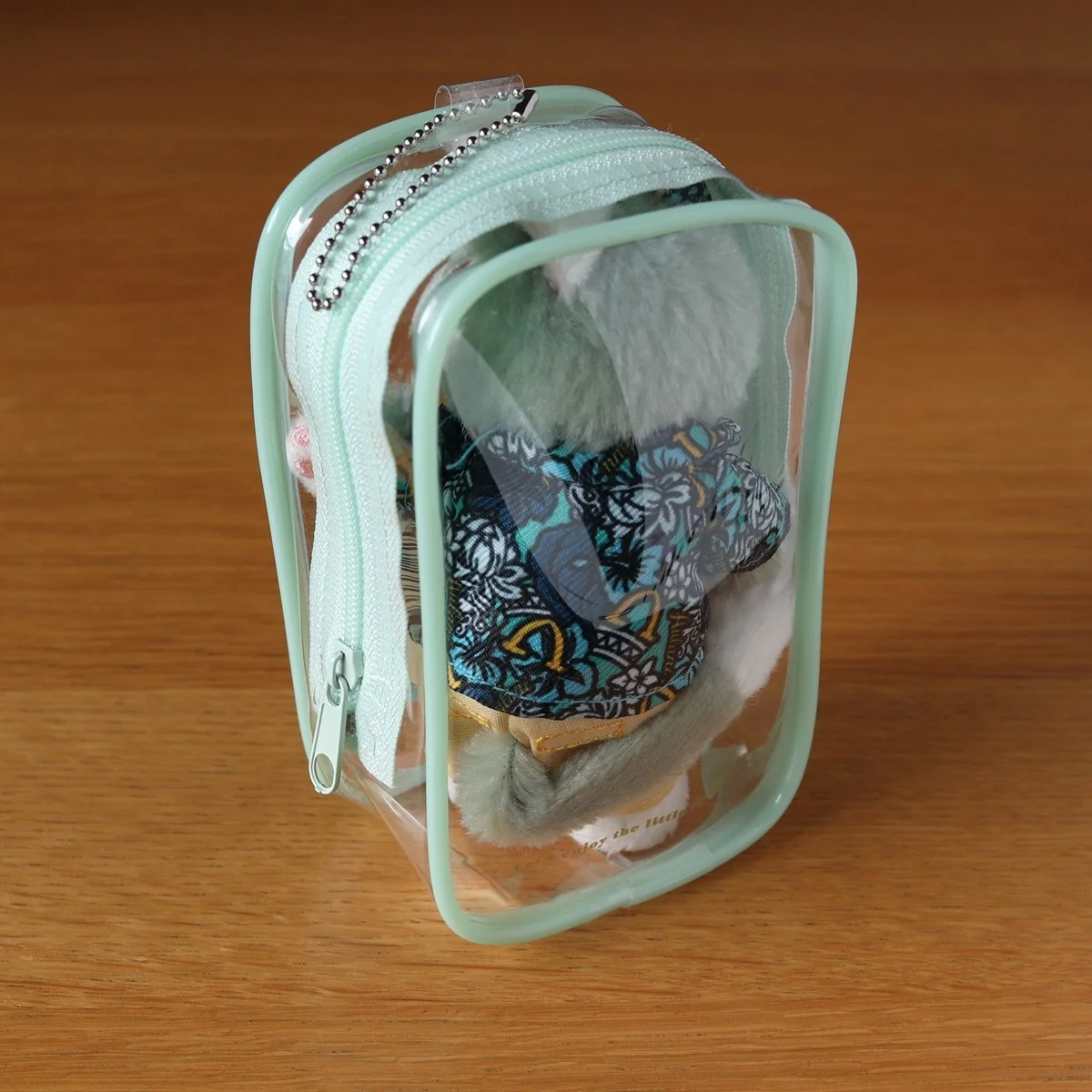 ぬいぐるみポーチ クリア ミニマルチケース Color of flowers N&C マチ付 H12×W7.5×D5cm ぬい活  365091 - Image 2