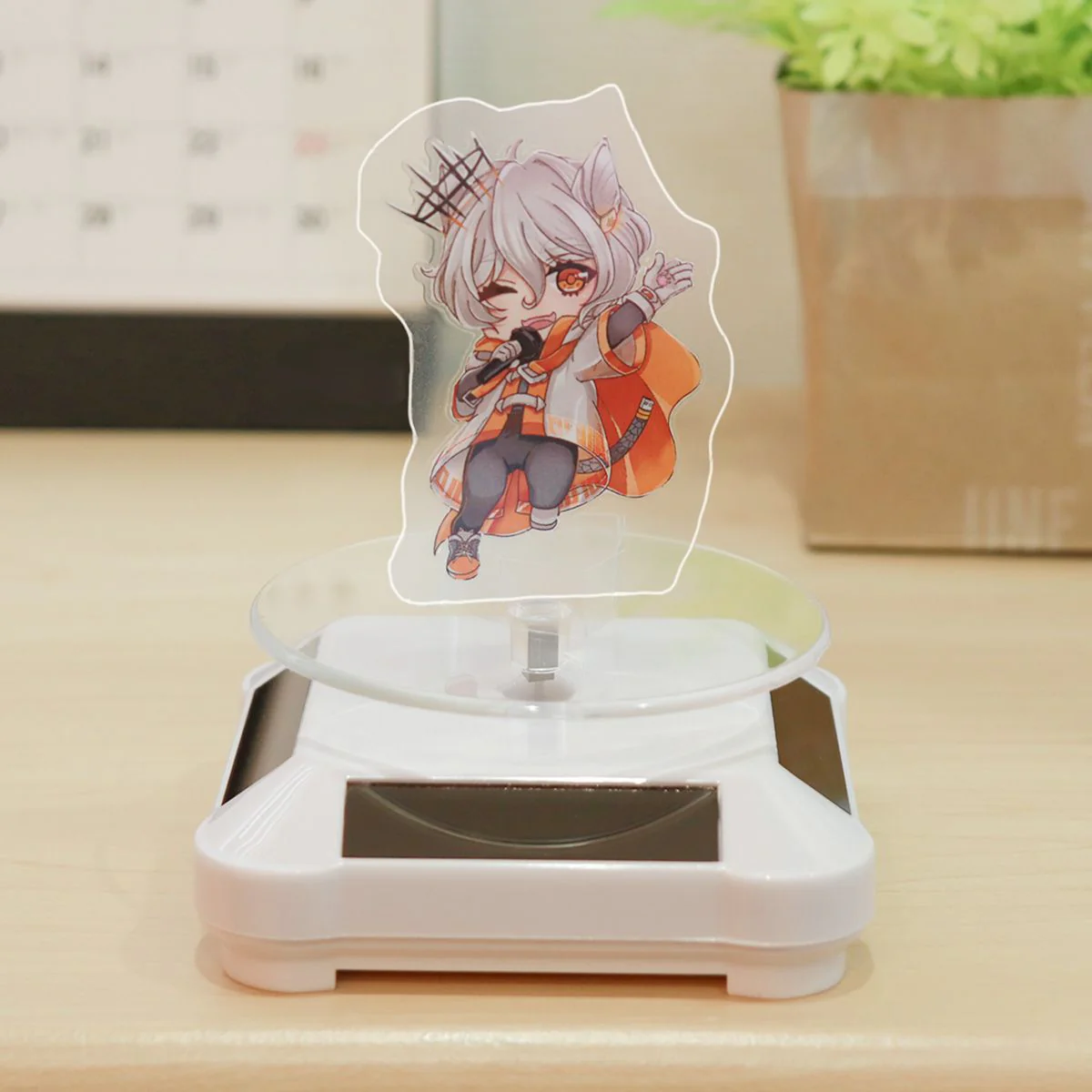 アクスタ台 ディスプレイ ぬいぐるみ 推し様に乗っていただく回転台 白色 345891 - Image 5