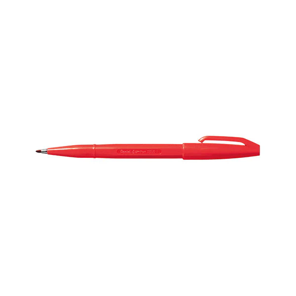 カラーペン カラーマーカー ぺんてる Pentel サインペン 水性 レッド 0.8mm S520BD 018201 - Image 2