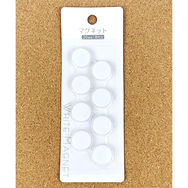 マグネット磁石 PB.マグネット 8個入 20mm ホワイト 018219 - Image 2