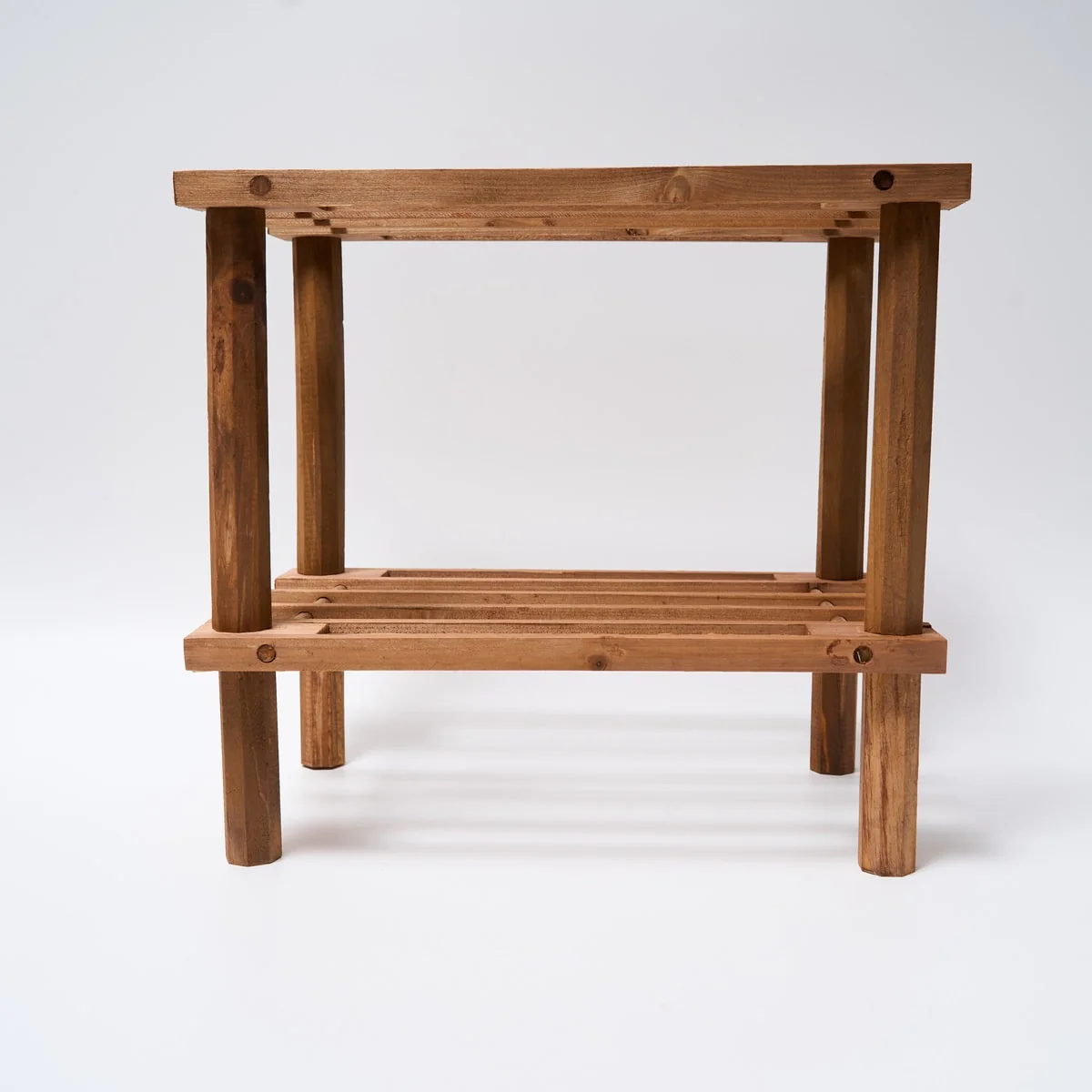 ラック 棚 木製 2段 diy 収納棚 おしゃれ 北欧 マルチフリーラック ハーフサイズ 31.5×19.5×29.5cm ブラウン 320317 - Image 4