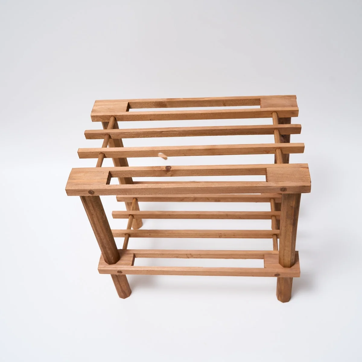 ラック 棚 木製 2段 diy 収納棚 おしゃれ 北欧 マルチフリーラック ハーフサイズ 31.5×19.5×29.5cm ブラウン 320317 - Image 7