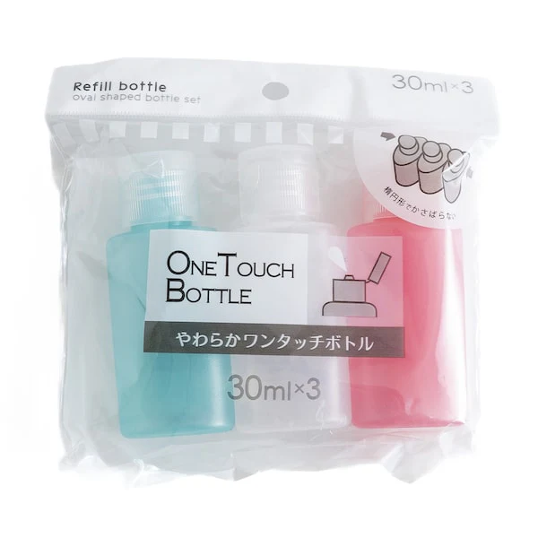 トラベルボトル 詰め替え容器 やわらかワンタッチボトル 3P 035168 - Image 5