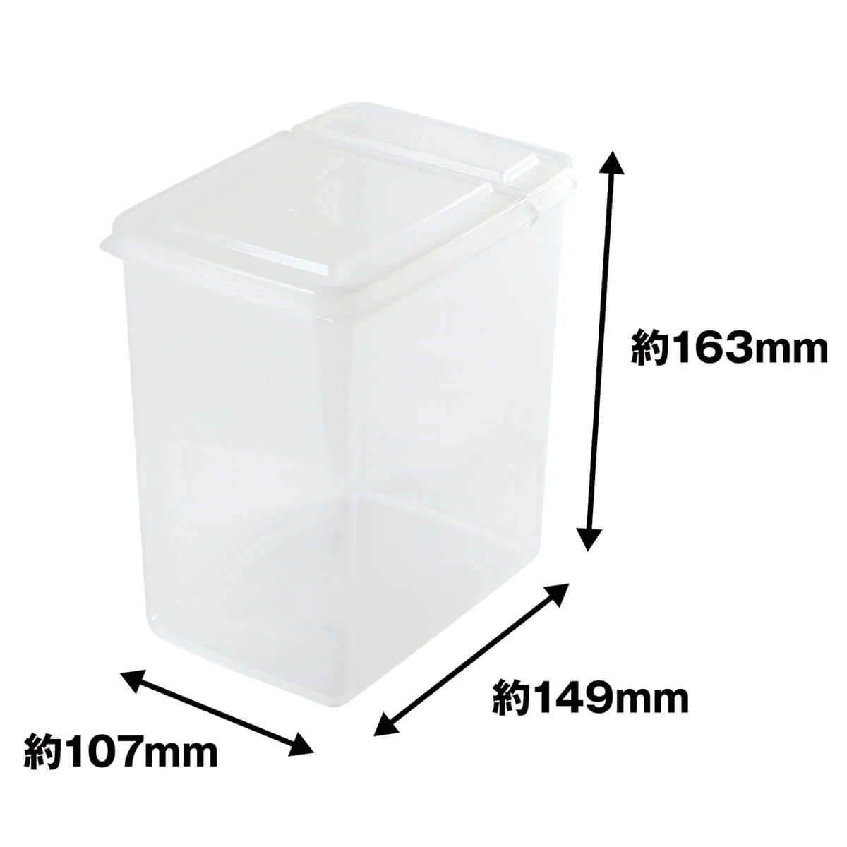 食品保存容器 フードストッカー ストック容器 ロックパック スリム L 2000ml　097597 - Image 3