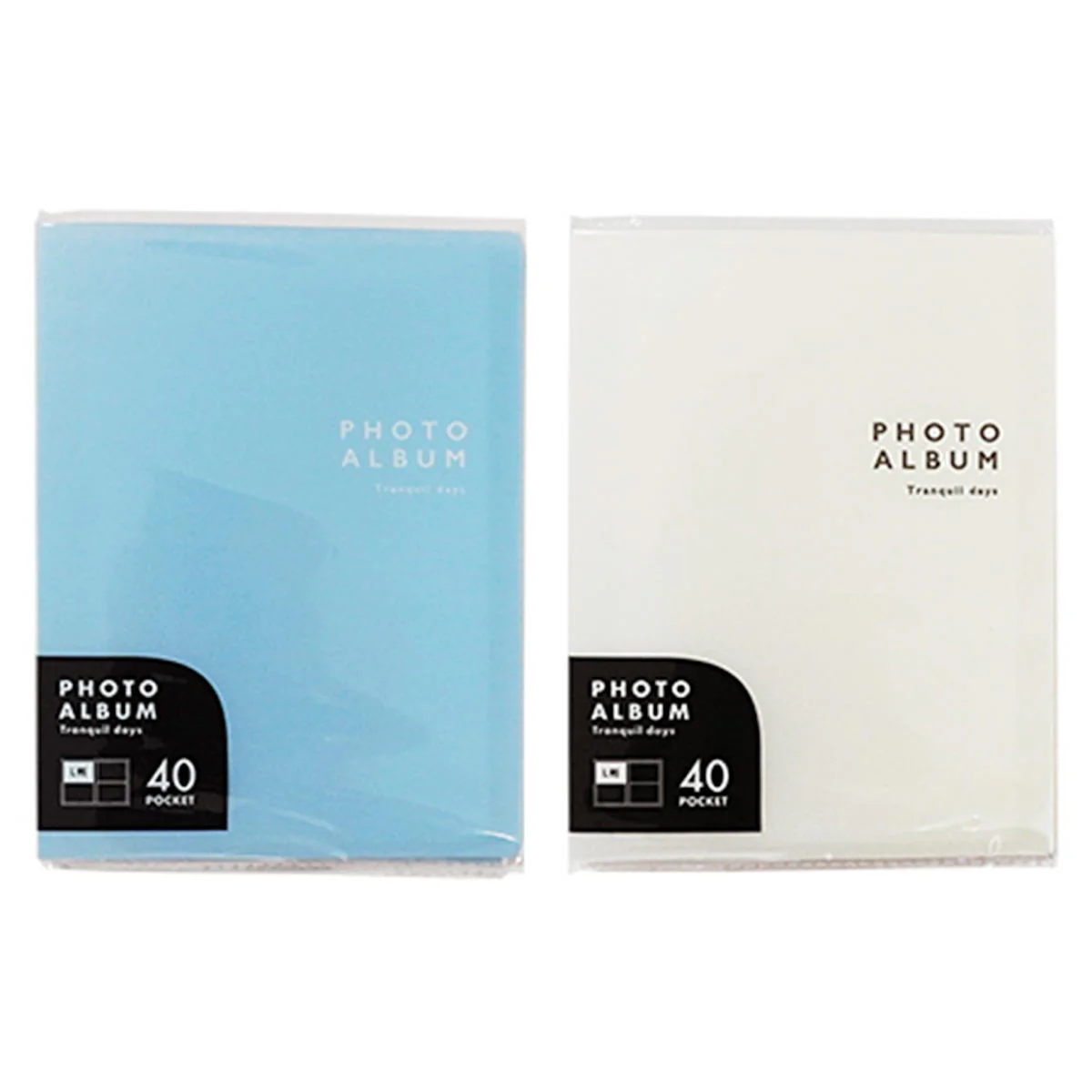 写真アルバム フォトアルバム 2段 40ポケット シンプルロゴ 361754