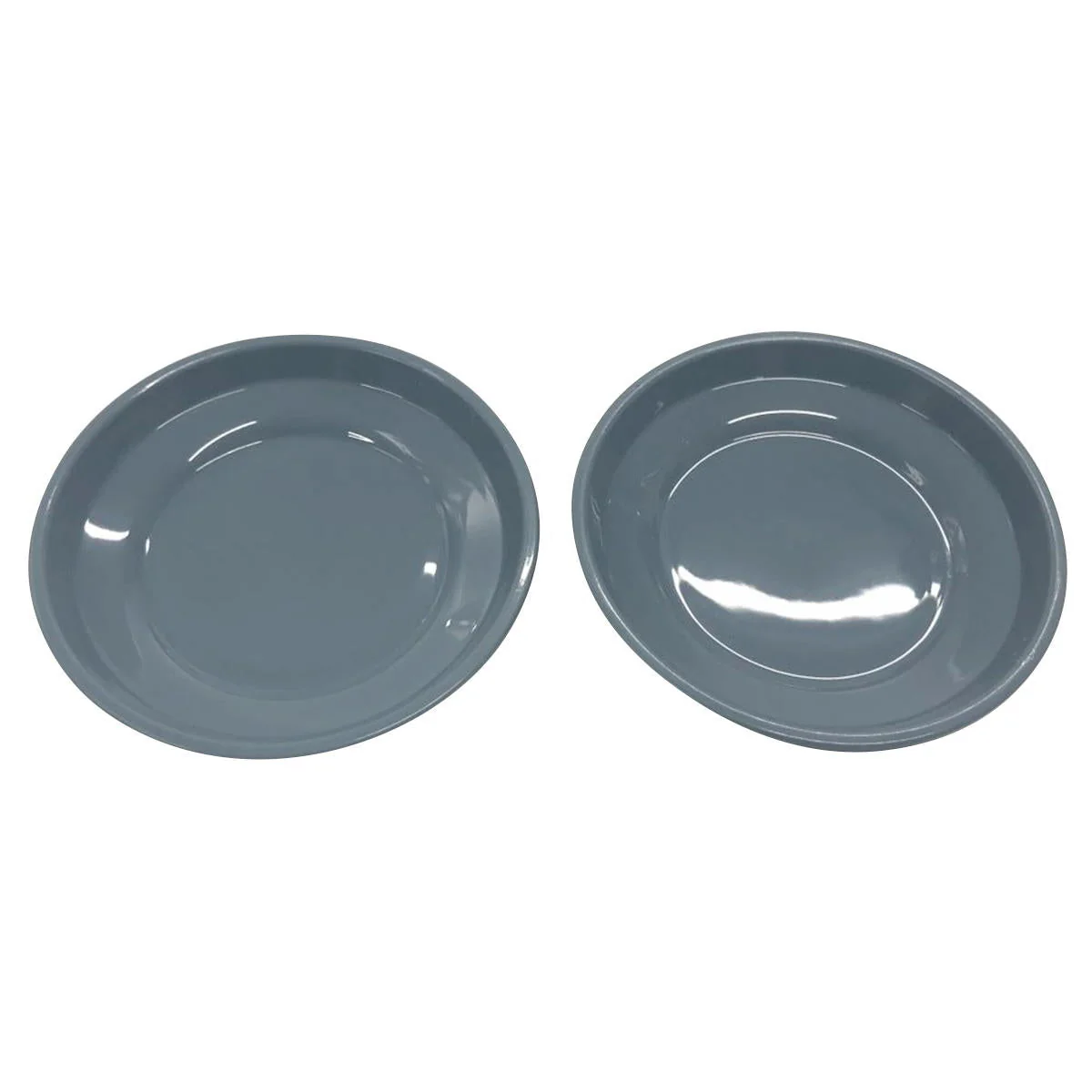 皿 プラスチックトレイ ニュアンスカラープラ皿 9cm 2P ブルー 363536 - Image 2