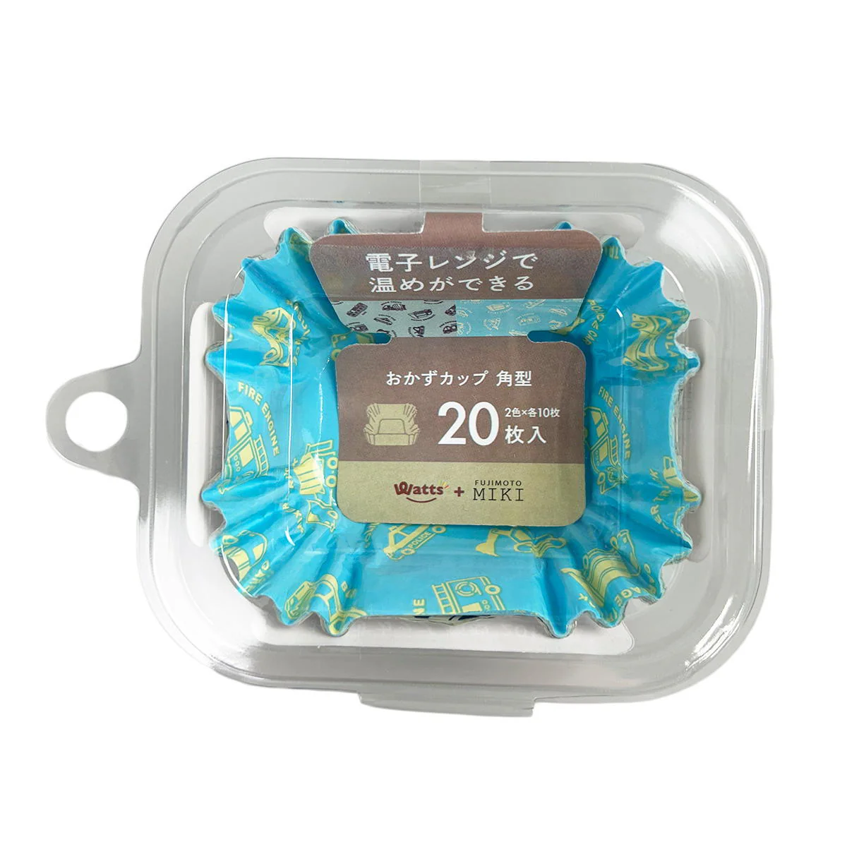 【OUTLET】PB.藤本美貴コラボ おかずカップ 角型  働く車柄 058082