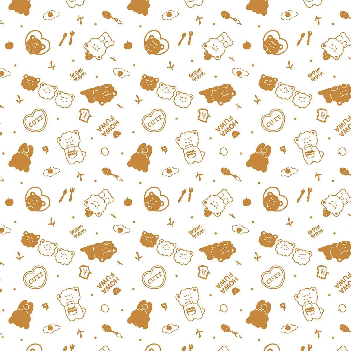 クッキングシート 約25cm×2.5m クマちゃん柄 367524 - Image 3