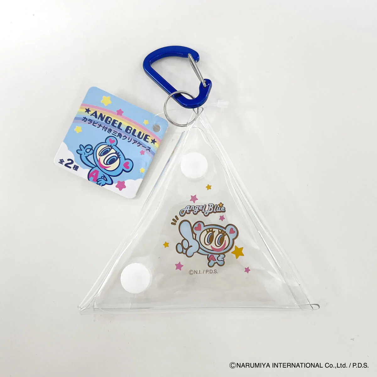 ANGEL BLUE カラビナ付き三角クリアケース 322656 - Image 2