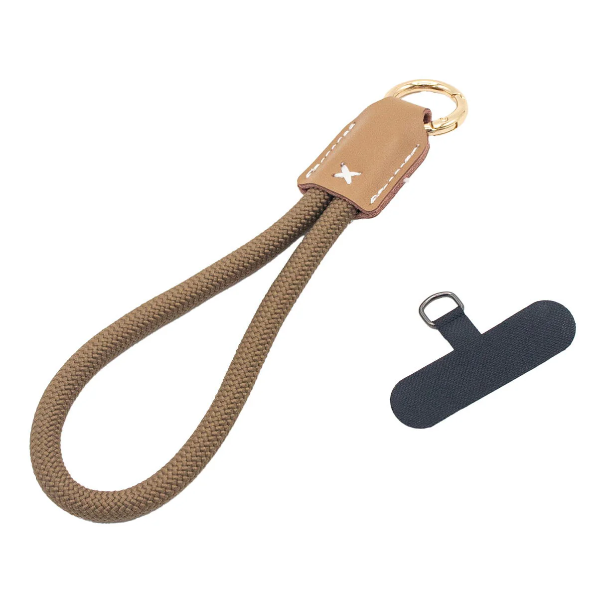 【OUTLET】スマホケース用本革ハンドストラップ キャメル 319309 - Image 2