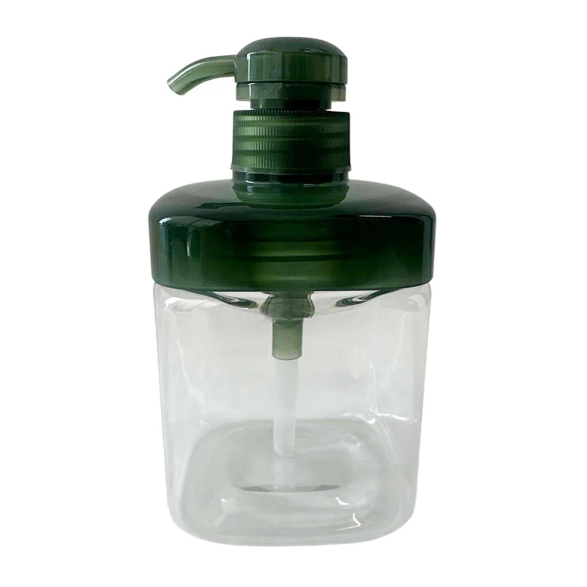 1dp 広口ポンプボトル400ML 角 グリーン 311545 - Image 2