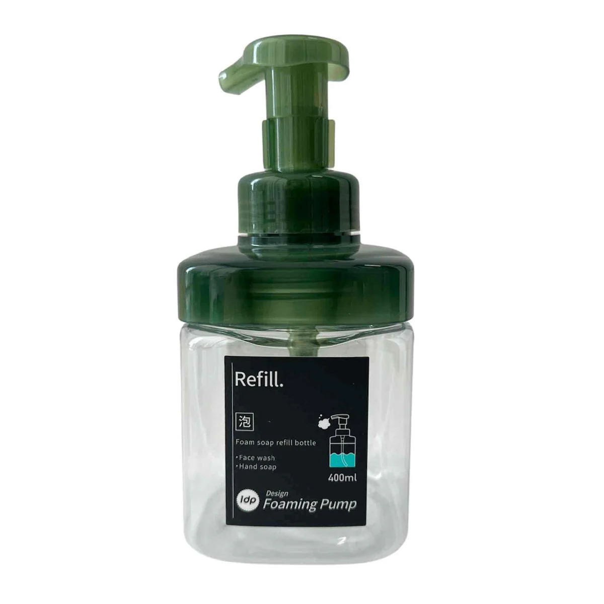 1dp 広口泡ボトル400ML 角 グリーン 311546