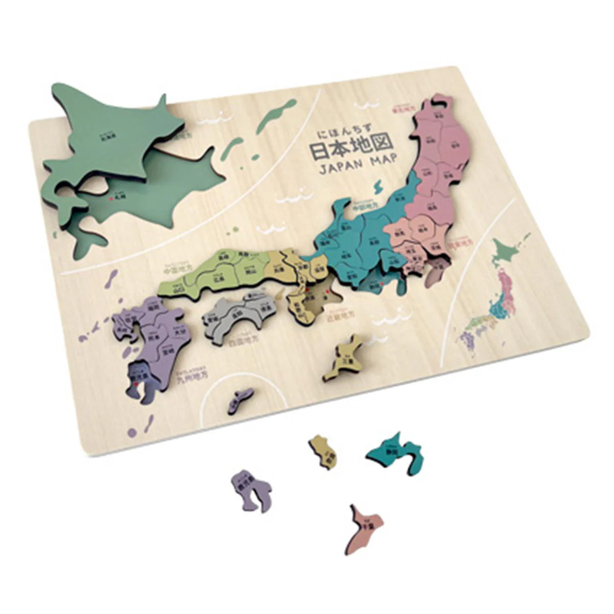 木製日本地図パズル 371028 - Image 2