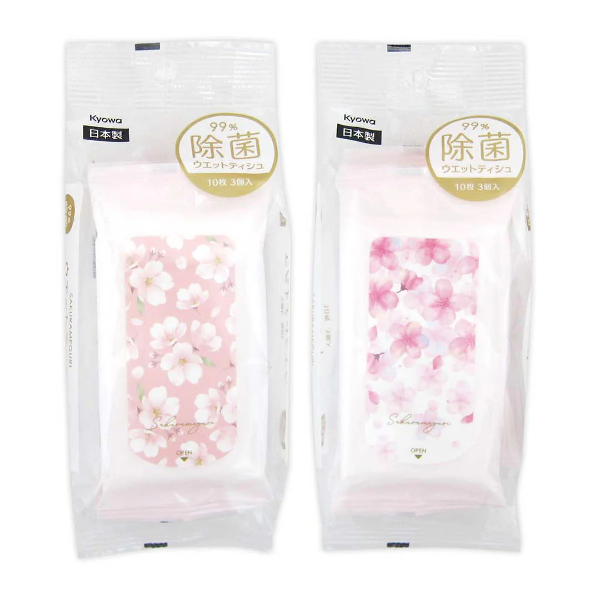 99%除菌ウエットティシュ携帯用桜巡りSE10枚3個入 309530