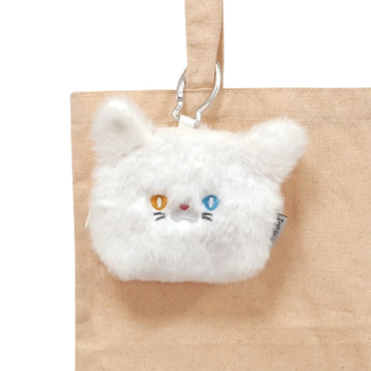Tokinone PB.ねこポーチ カラビナ付 WH 045891 - Image 2
