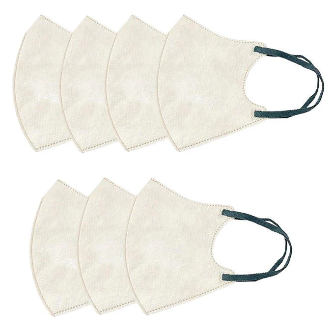 2D Fit Up MASK アイボリーチャコールグレー7枚入 317827 - Image 2