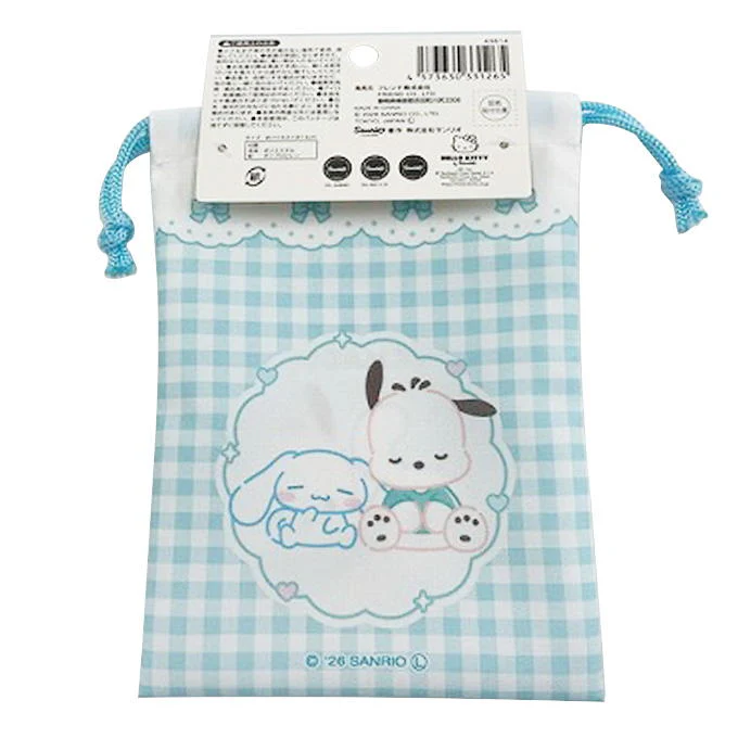 sanrio シナモンポチャッコミニ巾着ギンガムチェック 370891 - Image 3