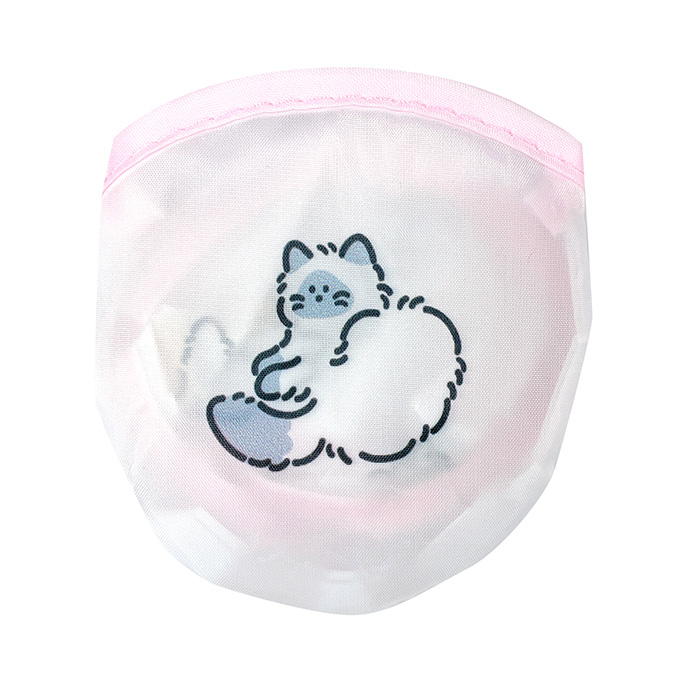 折りたたみうちわ20cm収納袋付 ふわふわ猫 314504 - Image 3