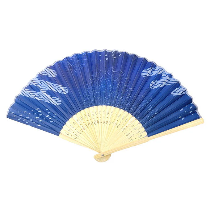 扇子23cm 藍染風 314348 - Image 3