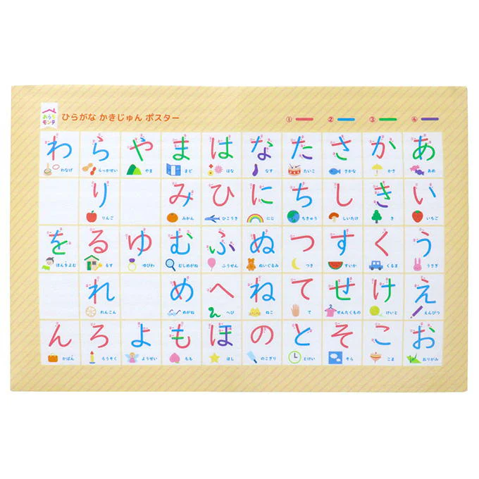 おうちモンテ おふろポスターひらがなかきじゅん 598620 - Image 2
